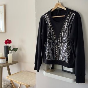 BCBG studded sequin sweater